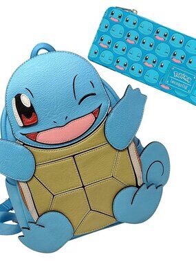 Loungefly Squirtle Cosplay Mini Backpack and Wallet